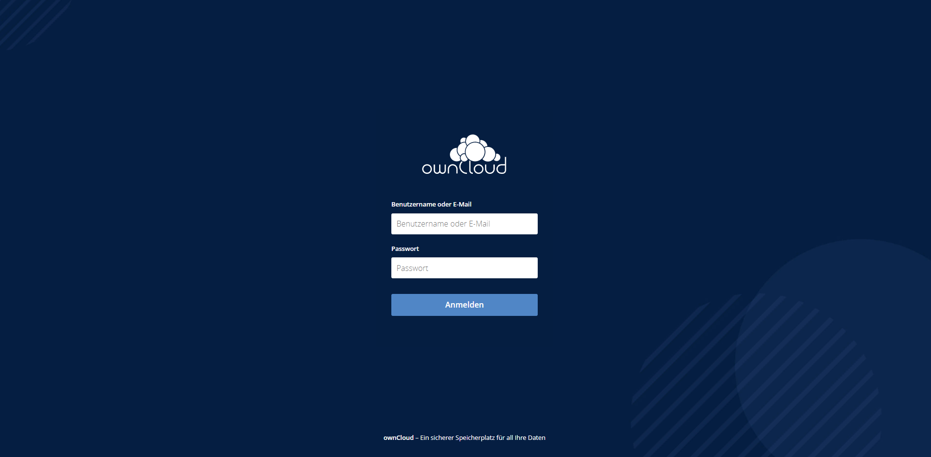 Anmeldung OwnCloud