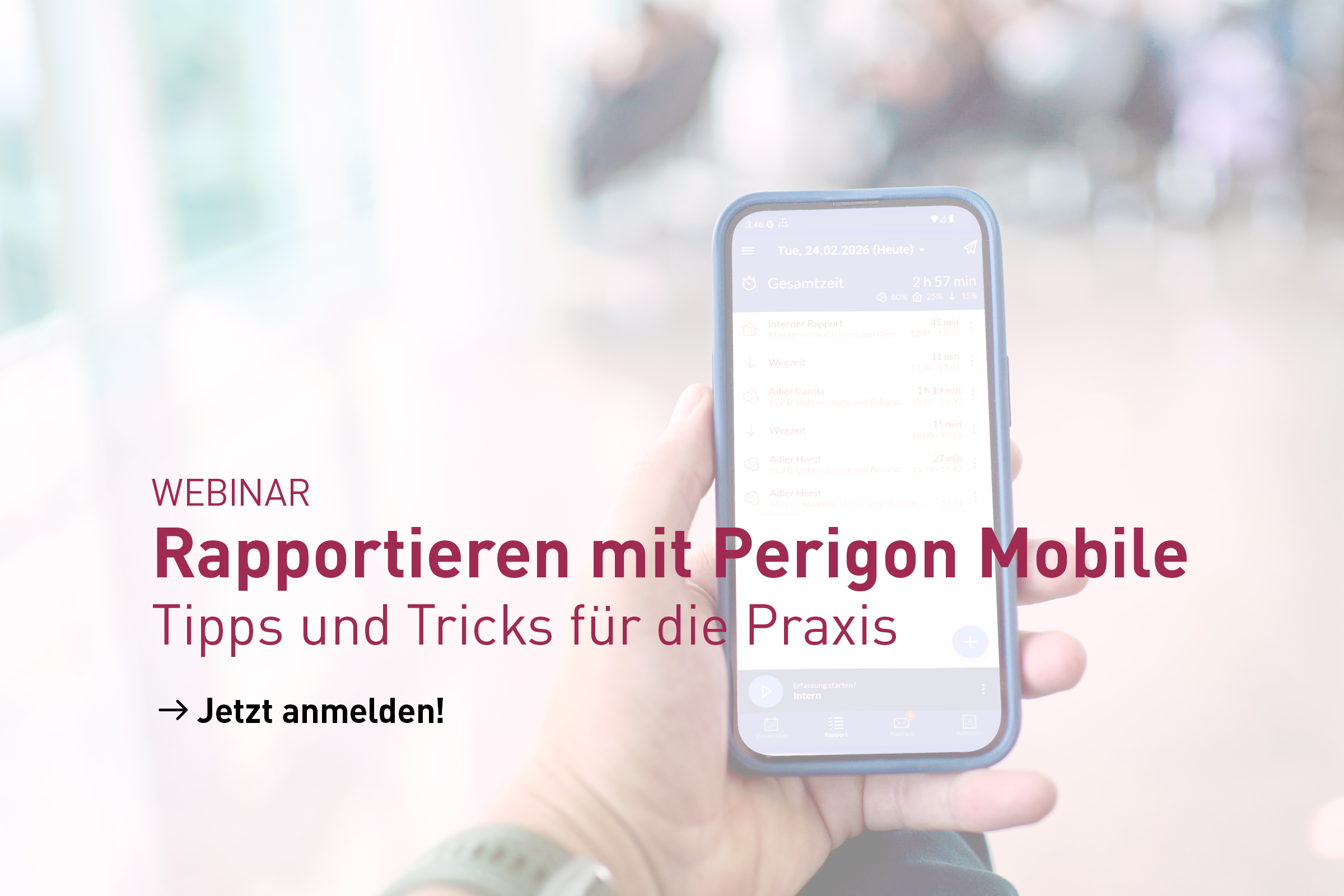 Webinar: Praxis-Tipps für die Rapportierung mit Perigon Mobile
