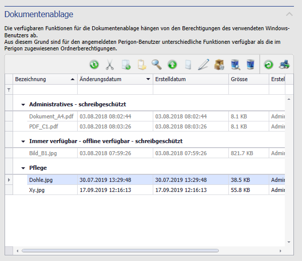 Übersicht Dokumente