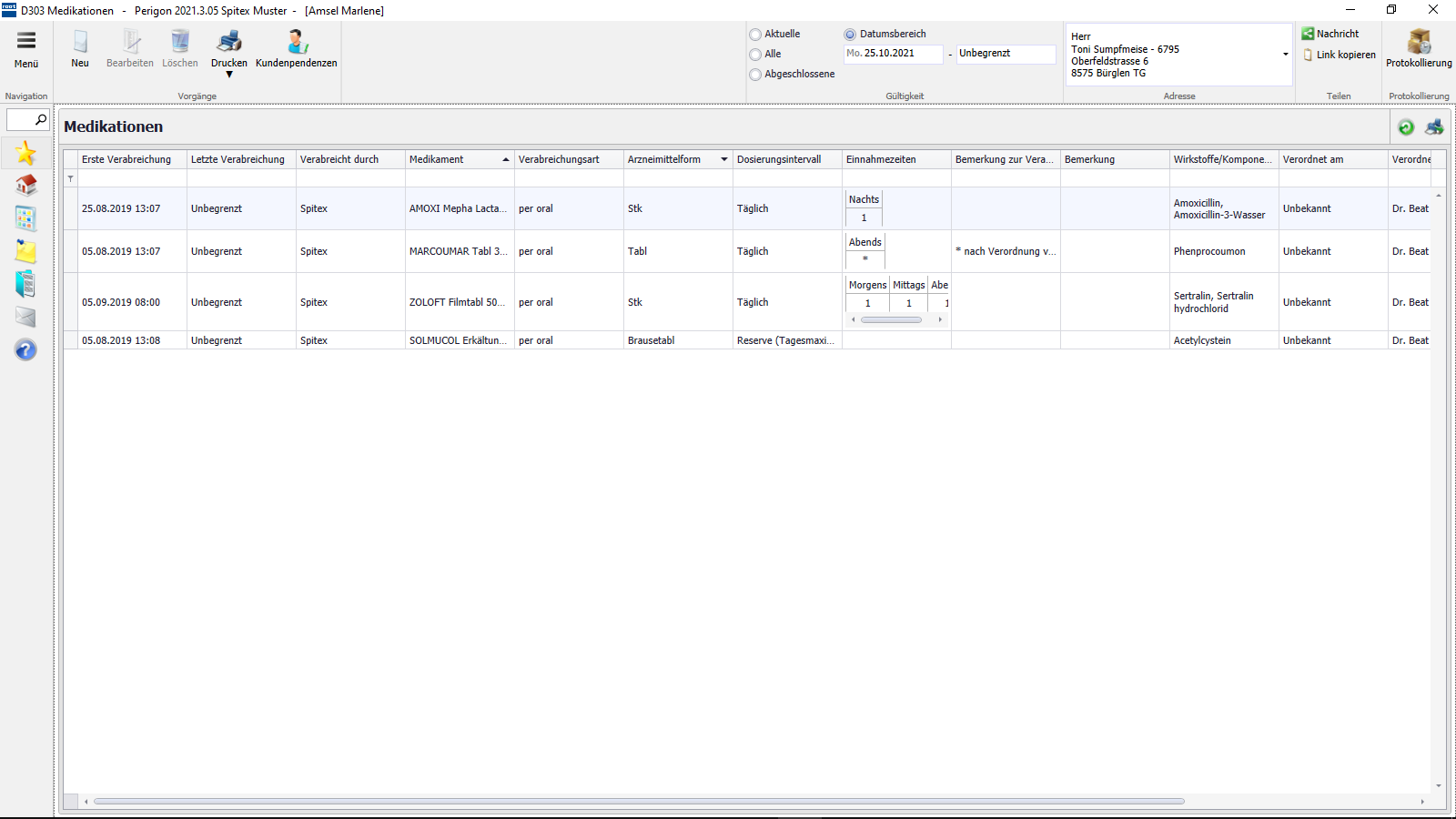 Übersicht Medikationen