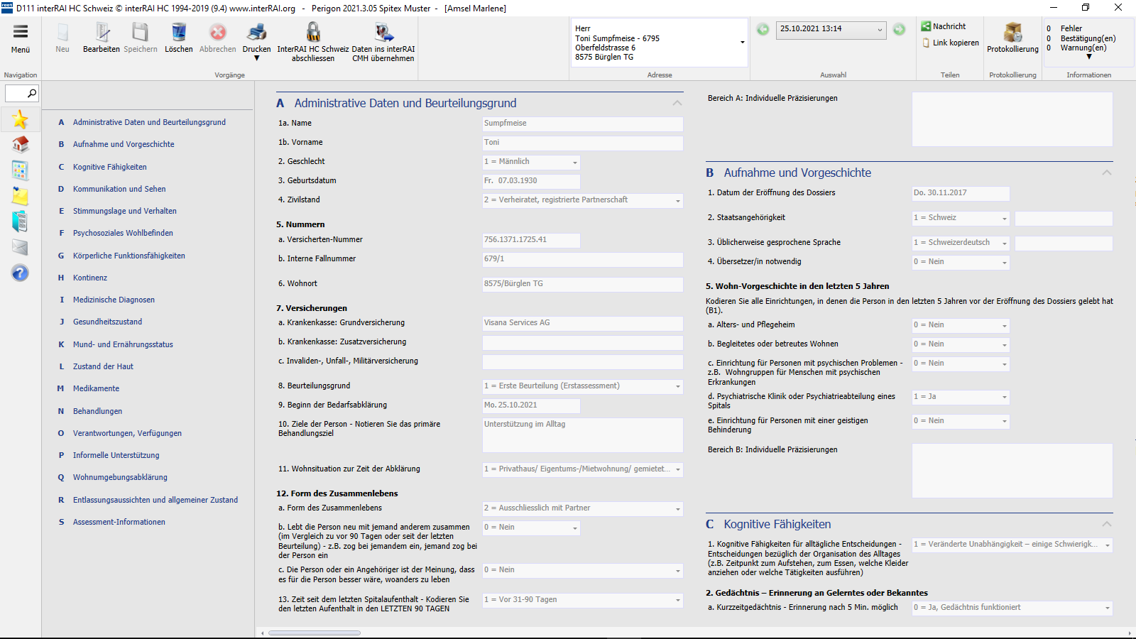 interRAI HC Schweiz Formular